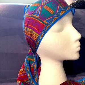 Lightweight silky head scarf.